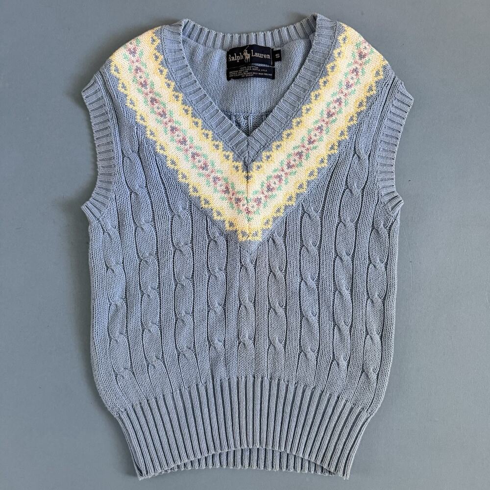 Ralph Lauren Blue V-Neck Sweater Vest